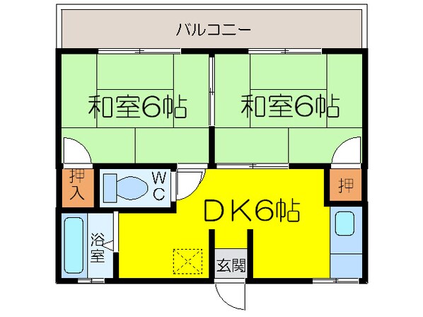 コーポ楠の物件間取画像